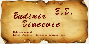 Budimir Dimčević vizit kartica